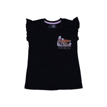 BLACK DREAM PRINT T-SHIRT TOP FOR GIRLS
